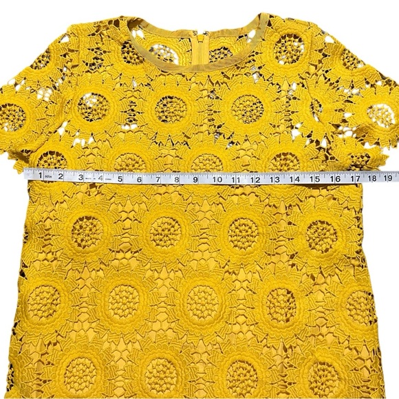 LOFT Sunflower Yellow Lace Dress - Picture 8 of 10